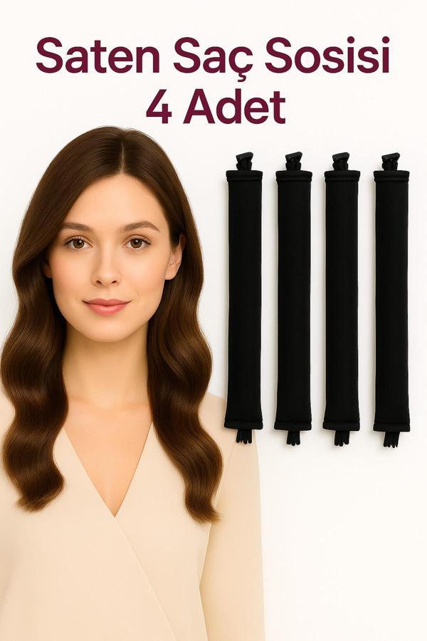 One Step Saten Saç Sosisleri | Isısız Bukle Mucizesi – 4’Lü Set - Image 1