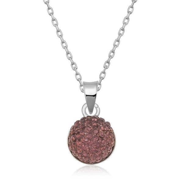 925 Ayar Gümüş Kristal Taşlı Kadın Gümüş Kolye - Image 1