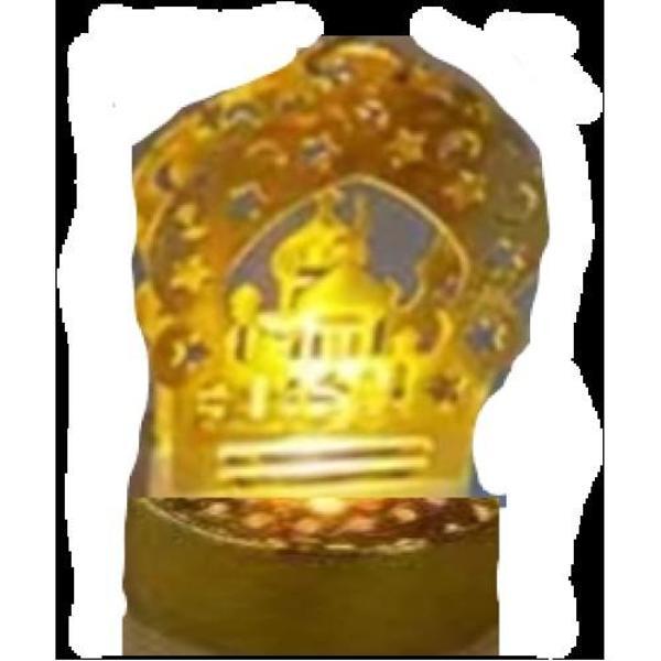 12 li Ramazan Ayaklı Led Işık Gold Renk Gün Işığı - Image 1