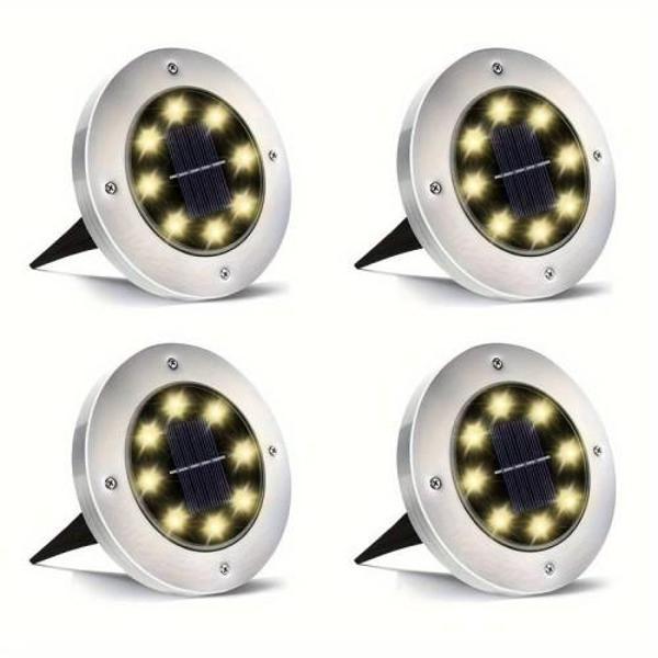 4 lü Solar Panelli Kazıklı Bahçe Aydınlatması - Image 1