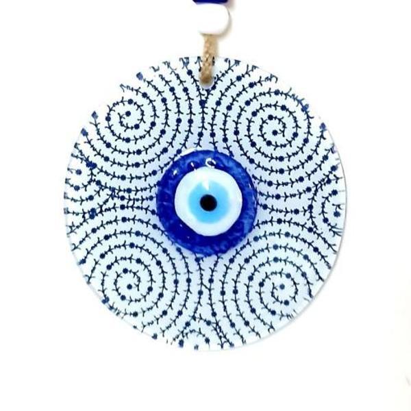 Altın Boynuz Modeli Nazar Füzyon Cam Duvar Dekoru - Image 1