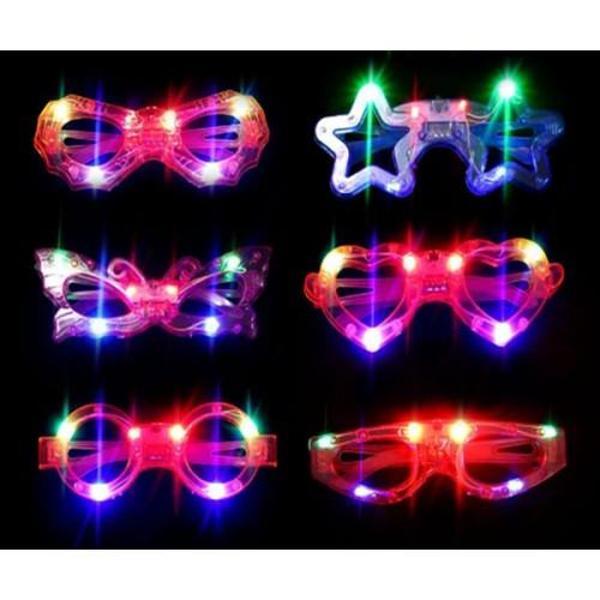 Led Işıklı Yanar Söner Parti Gözlüğü Seti 6 Adet - Image 1