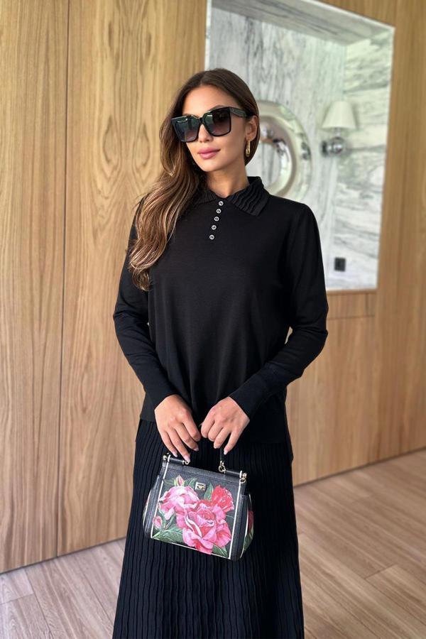 Wave Etekli Merserize Takım - Siyah - Image 1