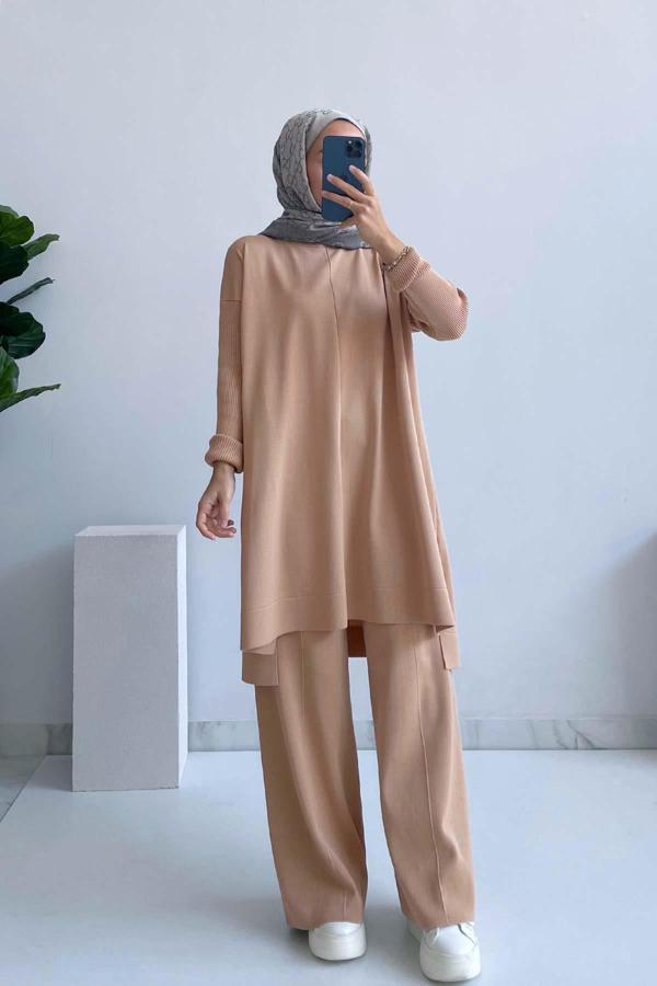 Mira Merserize Takım - Sütlü Kahve - Image 1