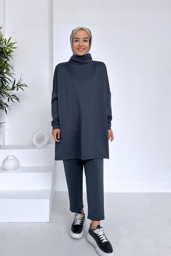 Balıkçı Yaka Basic Scuba Takım - Füme - Image 1