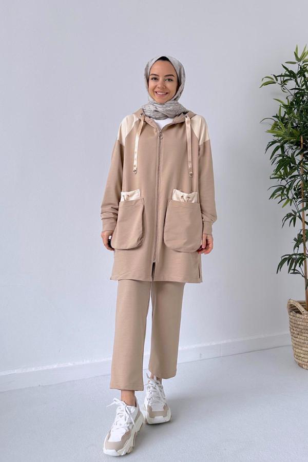 Torba Cepli İki İplik Takım - Camel - Image 1