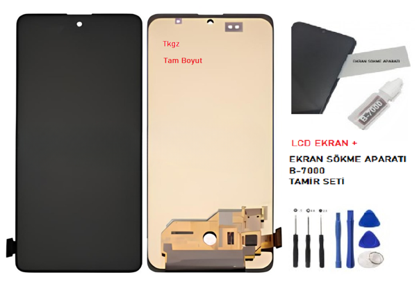 Tkgz - Samsung Galaxy M31S - SM-M317 Uyumlu Lcd Ekran Dokunmatik Orijinal + B-7000 + TAMİR SETİ - Image 1