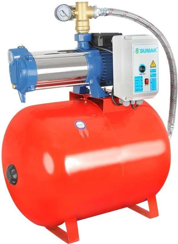 Sumak SYMH8-300/8 Yatay Kademeli Hidrofor 100 Lt Tanklı 14 Kat 20 Daire - Image 1