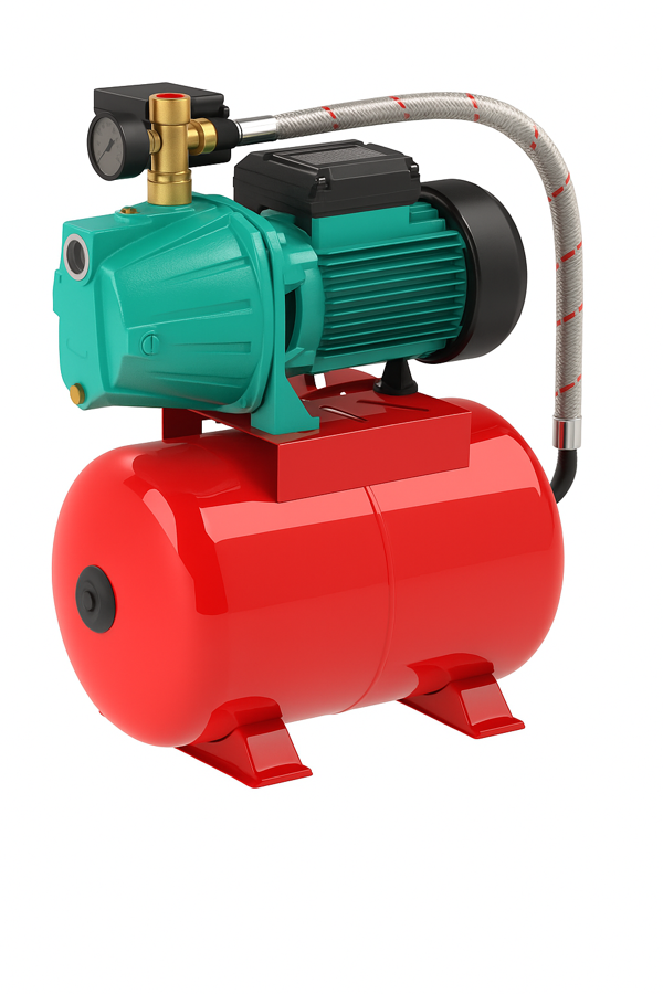 Kaysu Pompa HKJM15H Paket Hidrofor 1.5 HP 4 Kat 8 Daire 24 Litre Yatık Tanklı - Image 1