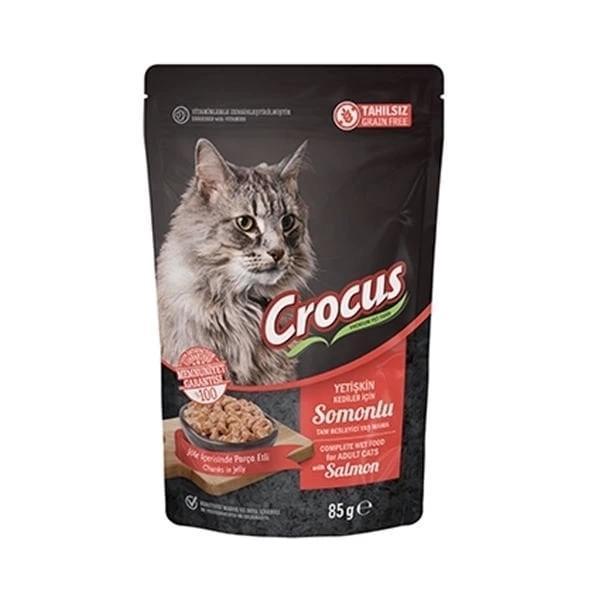Crocus Tahılsız Pouch Jöleli Somonlu Yavru Konserve Kedi Maması 85 Gr - Image 1