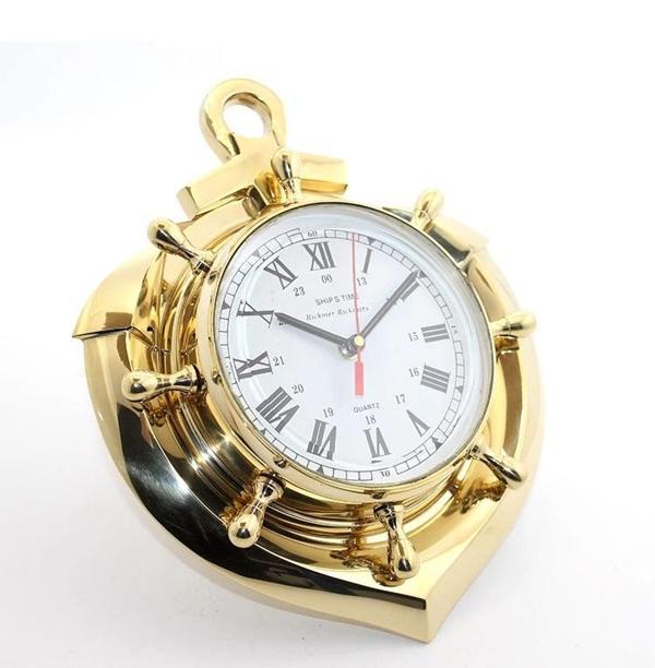 Pirinç Çapa Tasarımlı Dümenli Saat 2080 - Image 1