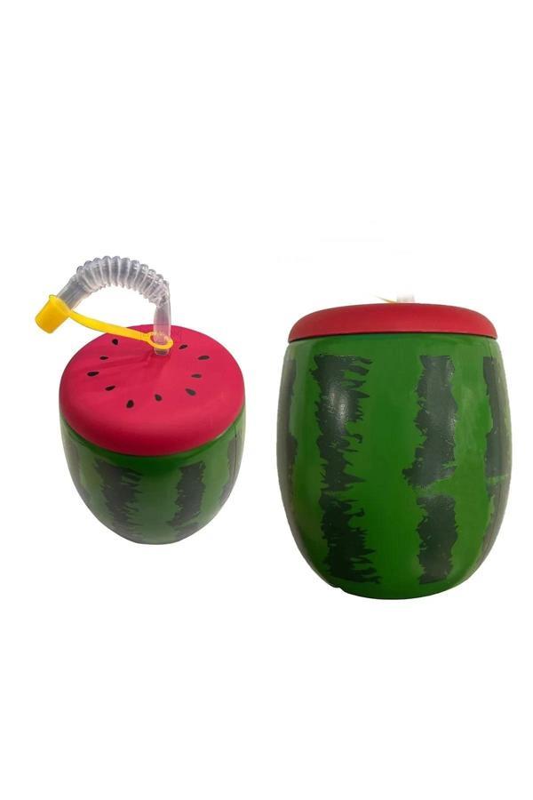 Karpuz Tasarımlı Pipetli Suluk 900 Ml - Image 1