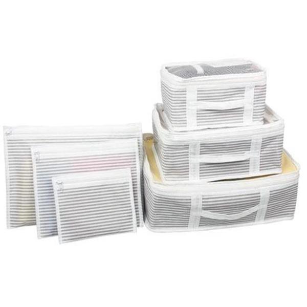 Bavul İçi Düzenleyici Valiz  Organizer 6 Lı Set - Çizgili - Image 1