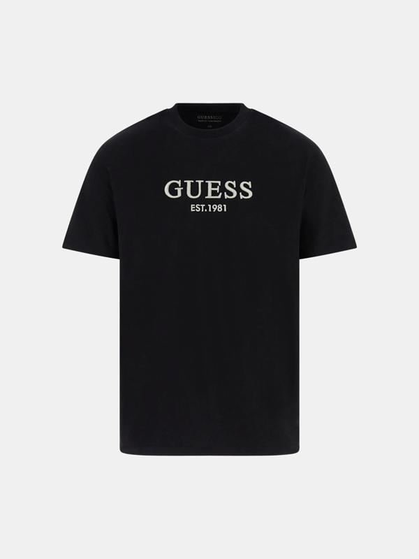 Guess Embroidery Erkek Siyah Regular Fit T-Shirt M5BI09K8FQ4-JBLK - Image 1