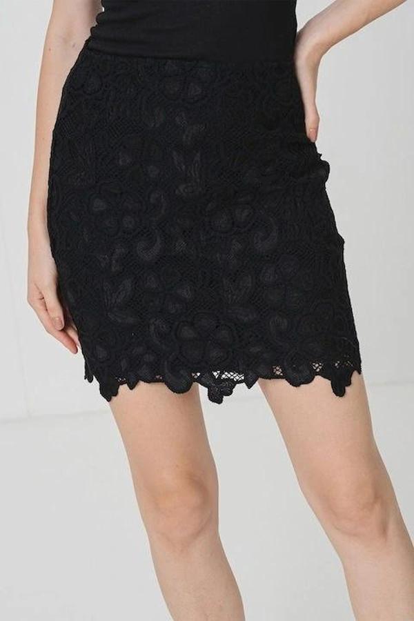 Guess Delilah Kadın Siyah Etek W5YD88WHEP0-JBLK - Image 1