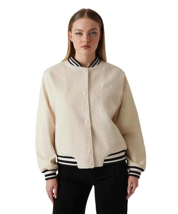 Guess Danielle Kadın Bej Bomber Ceket W5BL27W2392-G9L9 - Image 1