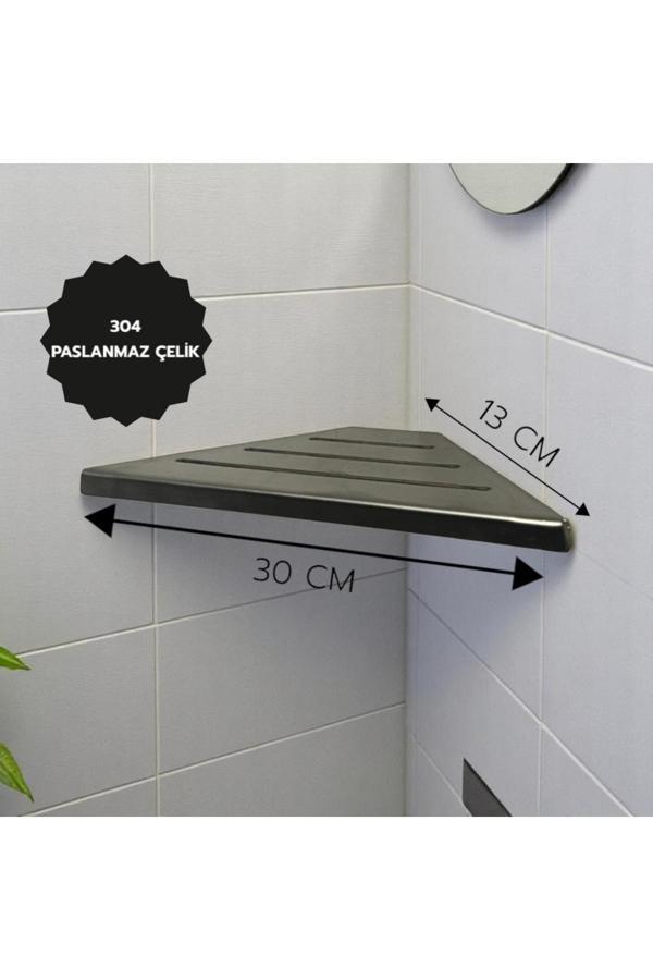 Create Handle 2’Li 304 Paslanmaz Çelik Köşe Banyo Rafı - Image 1