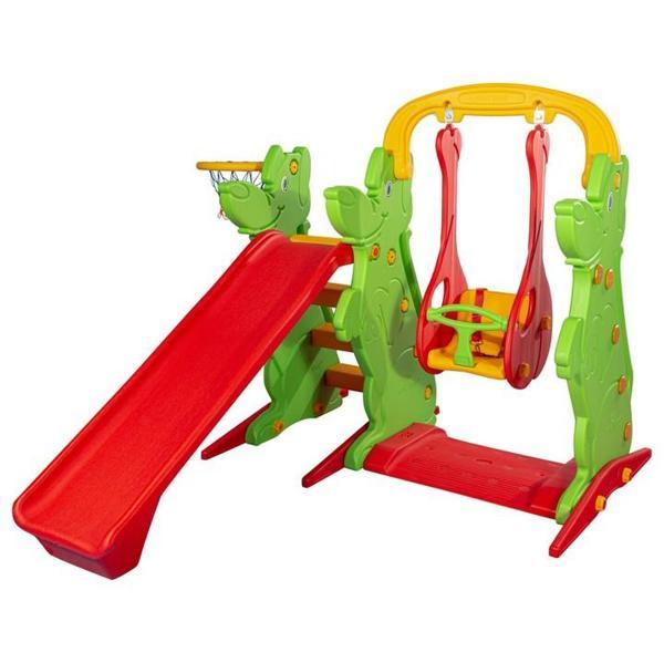 King Kids Kaydıraklı Salıncak Set A Yeşil - Image 1