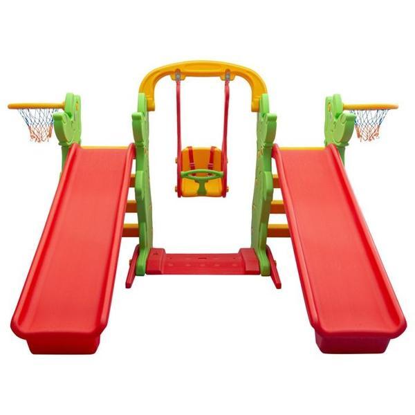 King Kids Kaydıraklı Salıncak Set C Yeşil - Image 1