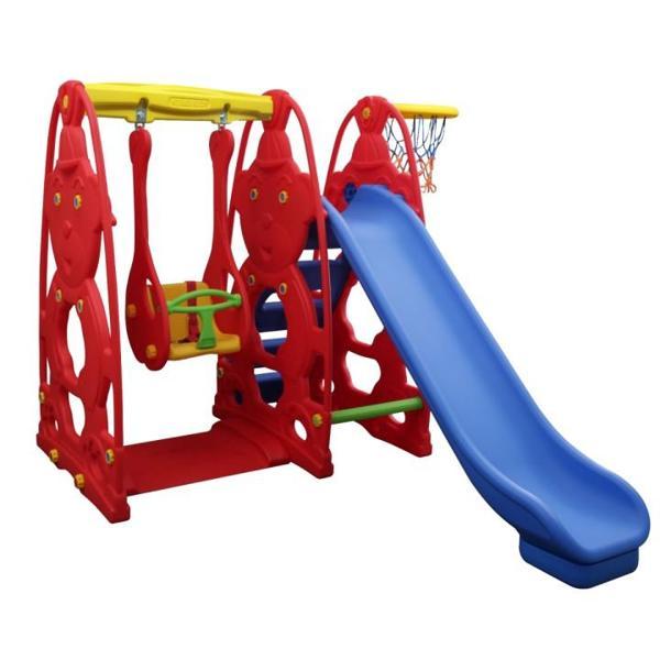 King Kids Sevimli Teddy Kaydırakllı Salıncak Set A  - Image 1