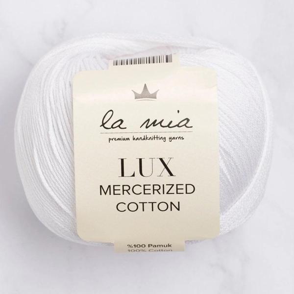 La Mia Lux Mercerized Cotton Beyaz El Örgü İpi - 2 - 33742 - Image 1