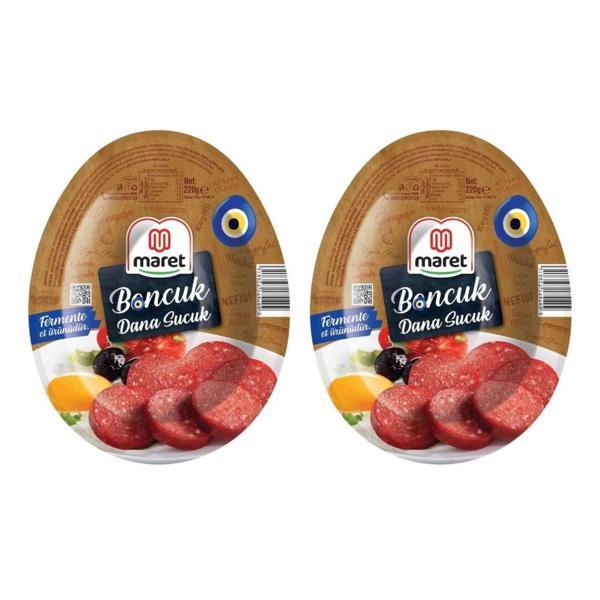 Maret Boncuk Dana Sucuk 220 gr x 2 Adet - Image 1