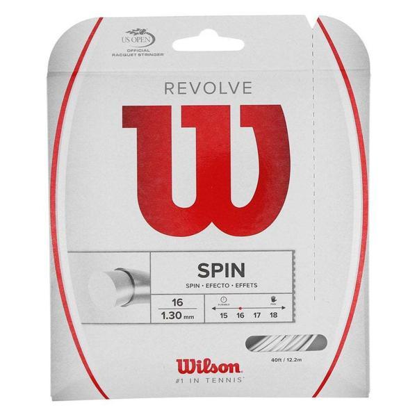 Wilson Revolve Spin 1,30 mm. Tekli Raket Kordajı 12,2 metre Beyaz - Image 1