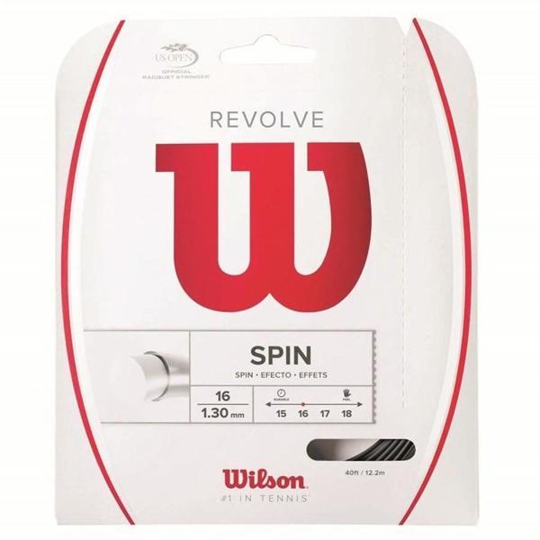 Wilson Revolve Spin 1,30 mm. Tekli Raket Kordajı 12,2 metre Siyah WRZ946800 - Image 1