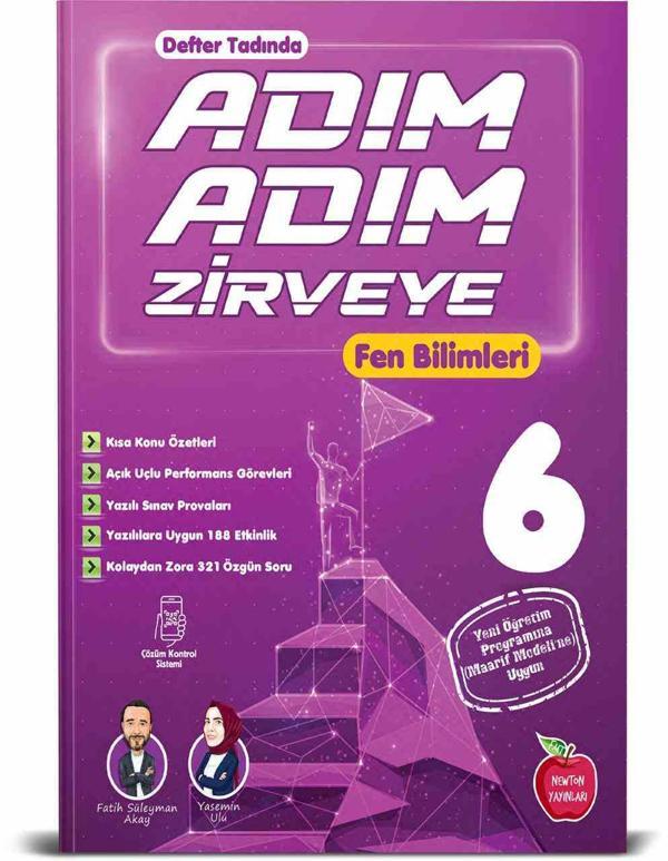 Newton Yayınları 6. Sınıf Adım Adım Fen Bilimleri Soru Bankası  Yeni Maarif - Newton Yayınları - Image 1
