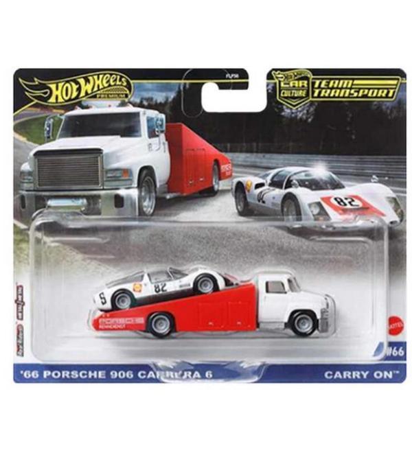 Hot Wheels Premium HRV47 Team Transport '66 Porsche 906 Carrera 6 / Carry On  (#66) - Image 1