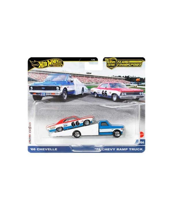 Hot Wheels Premium HRV40 Team Transport '66 Chevelle / '72 Chevy Ramp Truck (#64) - Image 1
