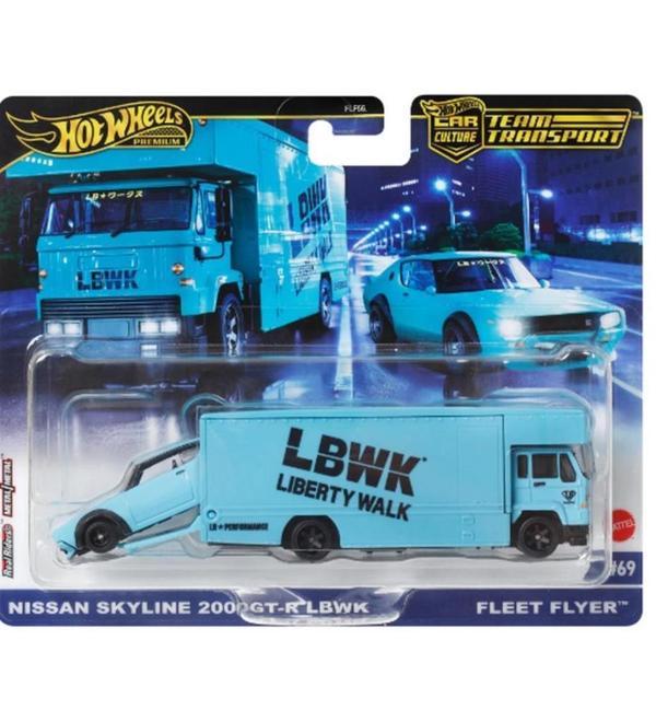 Hot Wheels Premium HRV45 Team Transport Nissan Skyline 2000 GT-R LBWK / Fleet Flyer  (#69) - Image 1