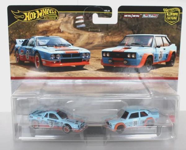 Hot Wheels Premium HRR81 Car Culture 2 Pack Lancia Rally 037 // Fiat 131 Abarth - Image 1
