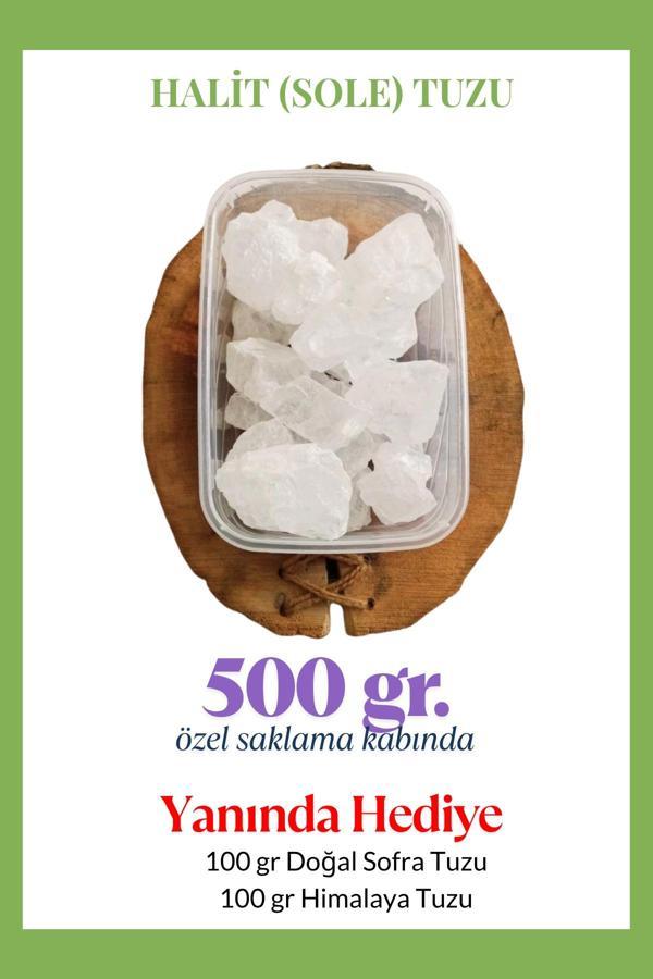 Halit Kristal Himalaya Tuzu 0,5 Kg. Berrak Kristal Tuz - Kristal Sole Tuzu Halit Tuz 500 Gr. - HEDİY - Image 1