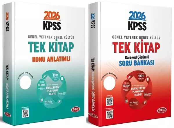 Data 2026 KPSS Genel Yetenek Genel Kültür Konu Anlatımlı + Soru Bankası 2 li Set Data Yayınları - Data Yayınları - Image 1