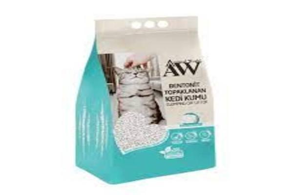 Animal World Beyaz Sabun Kokulu Topaklanan 10 Lt Bentonit Kedi Kumu - Image 1