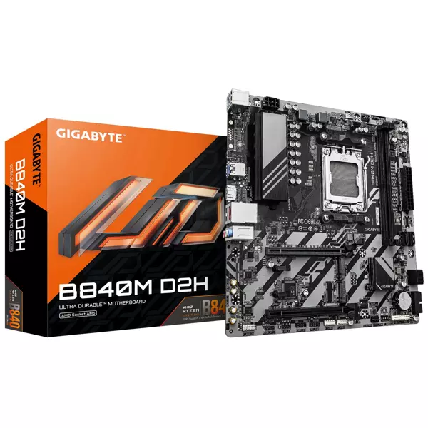 Gigabyte B840M D2H Soket AM5 DDR5 7600MHz (OC) mATX Gaming (Oyuncu) Anakart - Image 1
