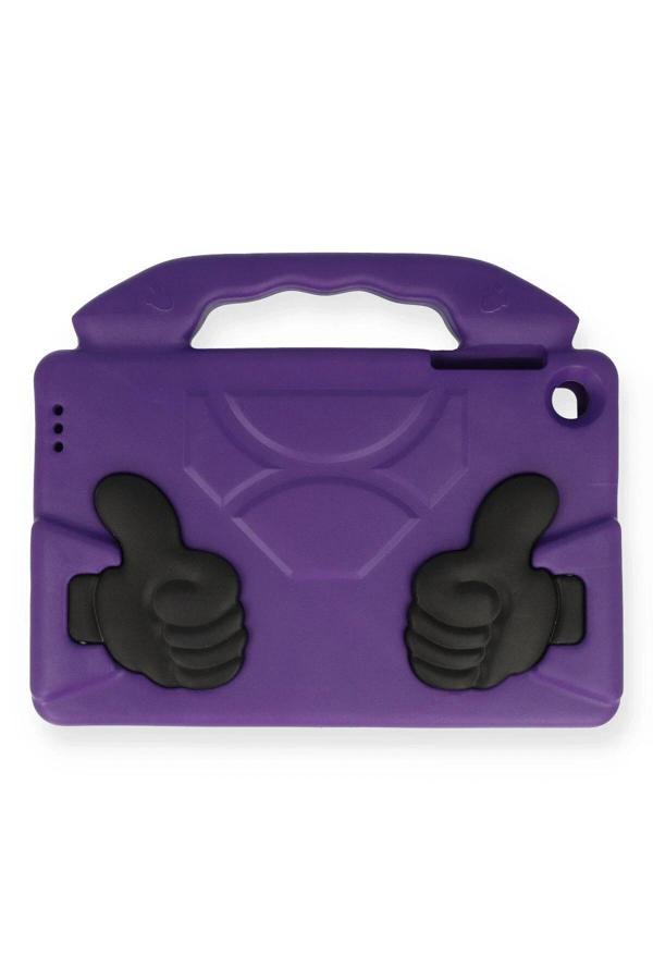 Samsung Galaxy Tab A9 Kılıf Like Stantlı Tablet Silikon - Mor - Image 1