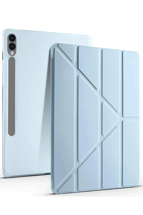 Samsung Galaxy X610 Tab S9 FE Plus 12.4 Kılıf Kalemlikli Mars Tablet Kılıfı - Mavi - Image 1