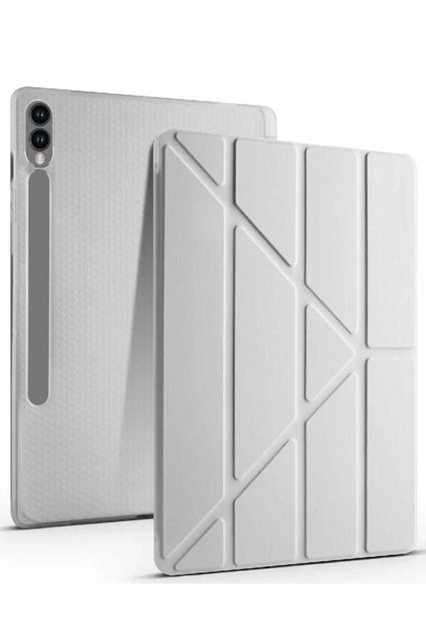 Samsung Galaxy X610 Tab S9 FE Plus 12.4 Kılıf Kalemlikli Mars Tablet Kılıfı - Gri - Image 1