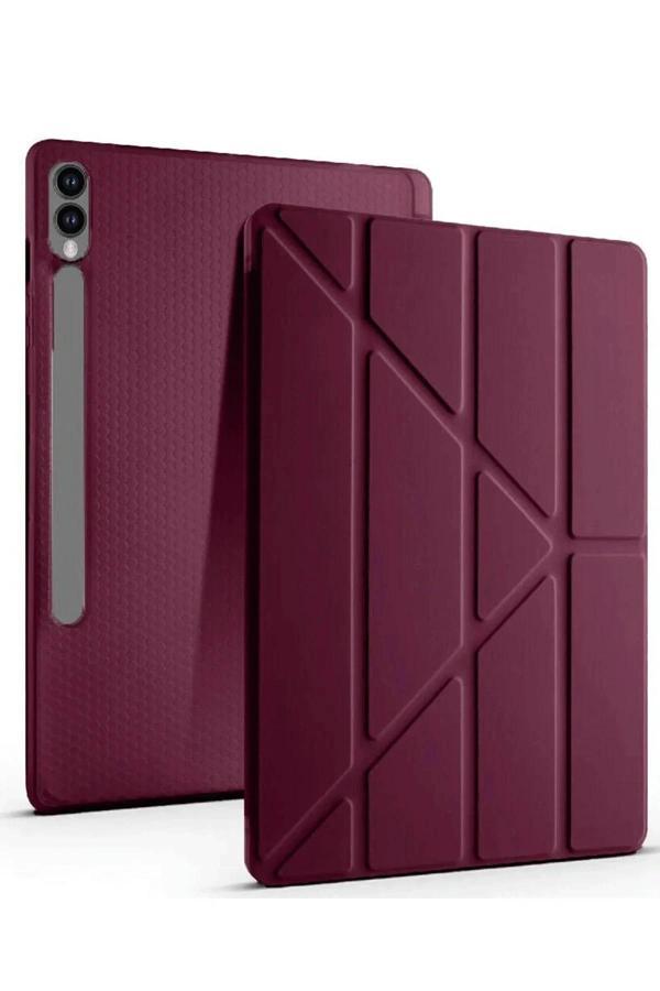 Samsung Galaxy X610 Tab S9 FE Plus 12.4 Kılıf Kalemlikli Mars Tablet Kılıfı - Mor - Image 1