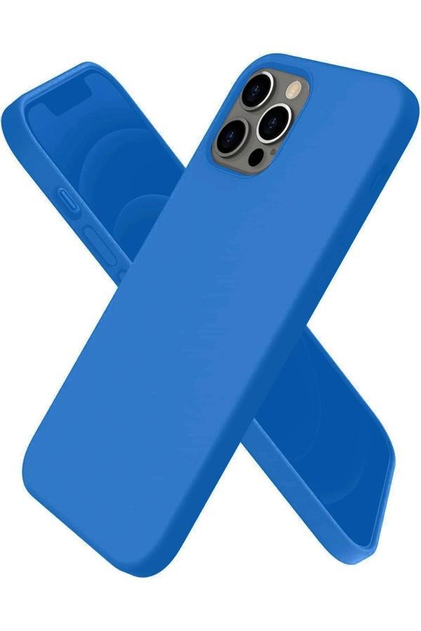 iPhone 12 Pro Kılıf First Silikon - Mavi - Image 1