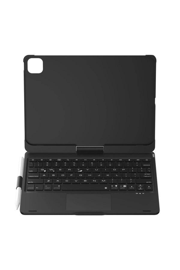 iPad Pro 11 (2024) F11 ATS Kılıf Magic Dönen Klavyeli Tablet Kılıf - Siyah - Image 1