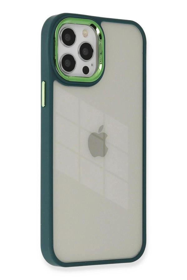 iPhone 12 Pro Max Kılıf Dora Kapak - Haki Yeşil - Image 1