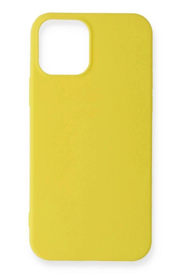 iPhone 12 Mini Kılıf First Silikon - Sarı - Image 1