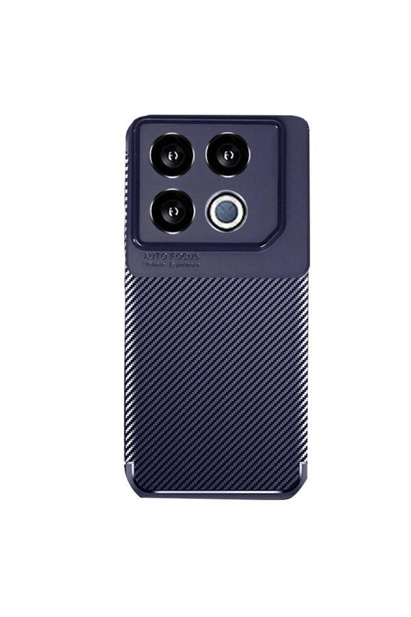 İnfinix GT 20 Pro Kılıf Auto Focus Karbon Kapak - Lacivert - Image 1