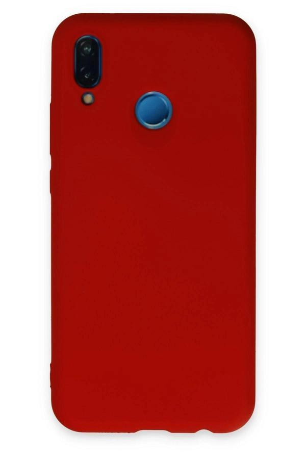 Huawei P20 Lite Kılıf Nano içi Kadife Silikon - Kırmızı - Image 1