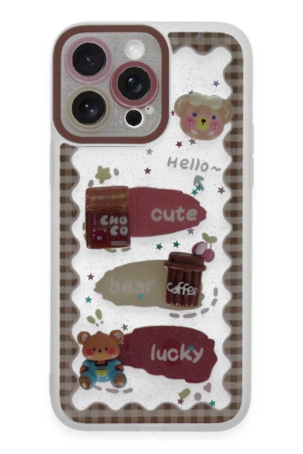 iPhone 14 Pro Kılıf Sweet Desenli Silikon Kapak - Şeffaf - Image 1