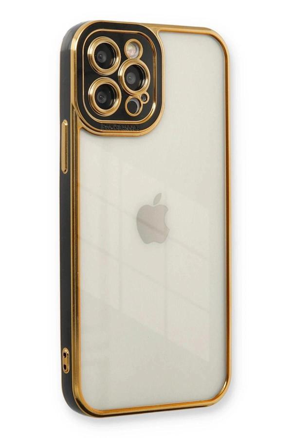 iPhone 12 Pro Kılıf Liva Lens Silikon - Siyah - Image 1