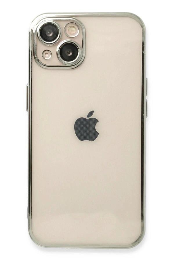 iPhone 13 Kılıf Razer Lensli Silikon - Gümüş - Image 1